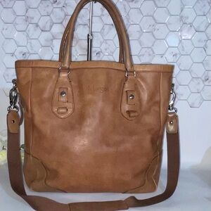 Vintage Margot Tan Leather Tote Bag